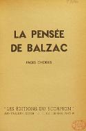 La  pensée de Balzac : pages choisies