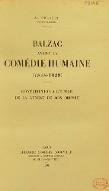 Balzac avant La comédie humaine : 1818-1929 : contribution à l'étude de la genèse de son oeuvre