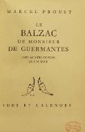 Le  Balzac de Monsieur de Guermantes