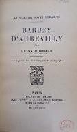 Le  Walter Scott normand : Barbey d'Aurevilly