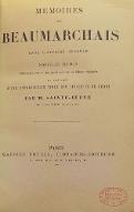 Mémoires de Beaumarchais dans l'affaire Goezmann ; précédé d'une appréciation tirée des Causeries du lundi, par M. Sainte-Beuve