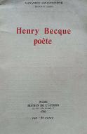 Henry Becque poète