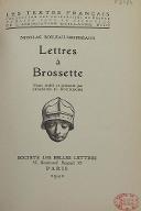 Lettres à Brossette