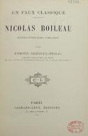 Un faux classique : Nicolas Boileau