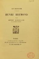 Un sourcier : Henri Bremond