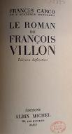 Le  roman de François Villon