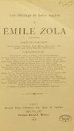 Livre d'hommage des lettres françaises à Emile Zola