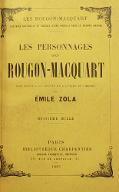 Les  personnages des Rougon-Macquart : pour servir à la lecture et à l'étude de l'oeuvre de Emile Zola