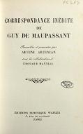 Correspondance inédite de Guy de Maupassant