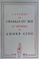 Lettres de Charles du Bos et réponses de André Gide