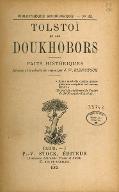 Tolstoï et les doukhobors : faits historiques