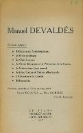 Un en-dehors, Manuel Devaldès, 1875-1956.