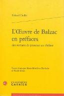 L'oeuvre de Balzac en préfaces : des romans de jeunesse au théâtre