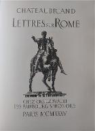 Lettres sur Rome