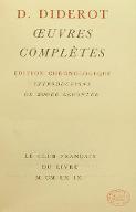 Oeuvres complètes de D. Diderot