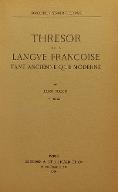 Thrésor de la langue françoise tant ancienne que moderne