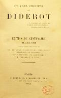 Oeuvres choisies de Diderot : édition du centenaire : 30 juillet 1884