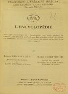 L'Encyclopédie ou Dictionnaire raisonné des sciences, des arts et des métiers publiés sour la direction de Denis Diderot