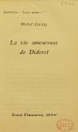 La  vie amoureuse de Diderot