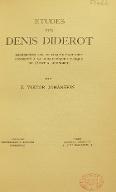 Etudes sur Denis Diderot : recherches sur un volume-manuscrit conservé à la Bibliothèque publique de l'Etat à Léningrad