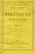 Politiques et moralistes du XIXe siècle