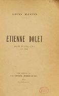 Etienne Dolet : drame en cinq actes en vers