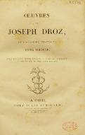 Oeuvres de Joseph Droz