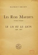 Les  rois maudits. 6, le lis et le lion : 1328-1343