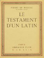 Le  testament d'un latin