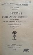 Lettres philosophiques : Tome I