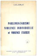 Parlementarisme, violence individuelle et violence étatiste