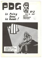 PDG, Le Poing dans la gueule ! : journal autonomiste libertaire. 2, juin 76