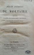 Pièces inédites de Voltaire : imprimées d'après les manuscrits originaux