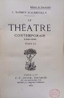Le  théâtre contemporain : 1869-1870