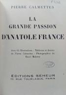 La  grande passion d'Anatole France