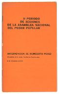 Il Período de sesiones de la Asemblea Nacional del Poder Popular : cuidad de La Habana, 23 de diciembre de 1977, "Año de la Institucioanalización"