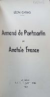 Armand de Pontmartin et Anatole France