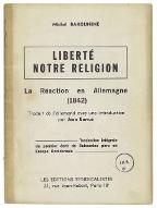 Liberté notre religion : la Réaction en Allemagne (1842)