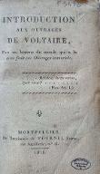 Introduction aux ouvrages de Voltaire