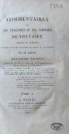Commentaires sur les tragédies et les comédies de Voltaire, restées au théâtre ; précédés de préfaces historiques sur chacun de ces ouvrages