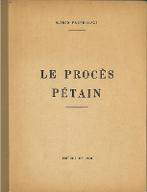 Le  procès Pétain
