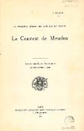 Le  couvent de Meudon : la première maison des Capucins en France