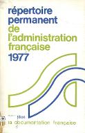 Répertoire permanent de l'administration française 1977