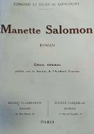 Manette Salomon : roman