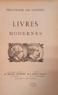 Collection des Goncourt : livres modernes