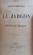 Le  jargon de François Villon