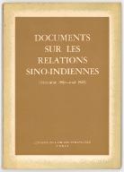 Documents sur les relations sino-indiennes : décembre 1961-mai 1962