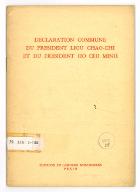 Déclaration commune du président Liou Chao-Chi et du président Ho Chi Minh