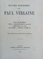 Oeuvres posthumes de Paul Verlaine. 1