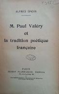 M. Paul Valéry et la tradition poétique française